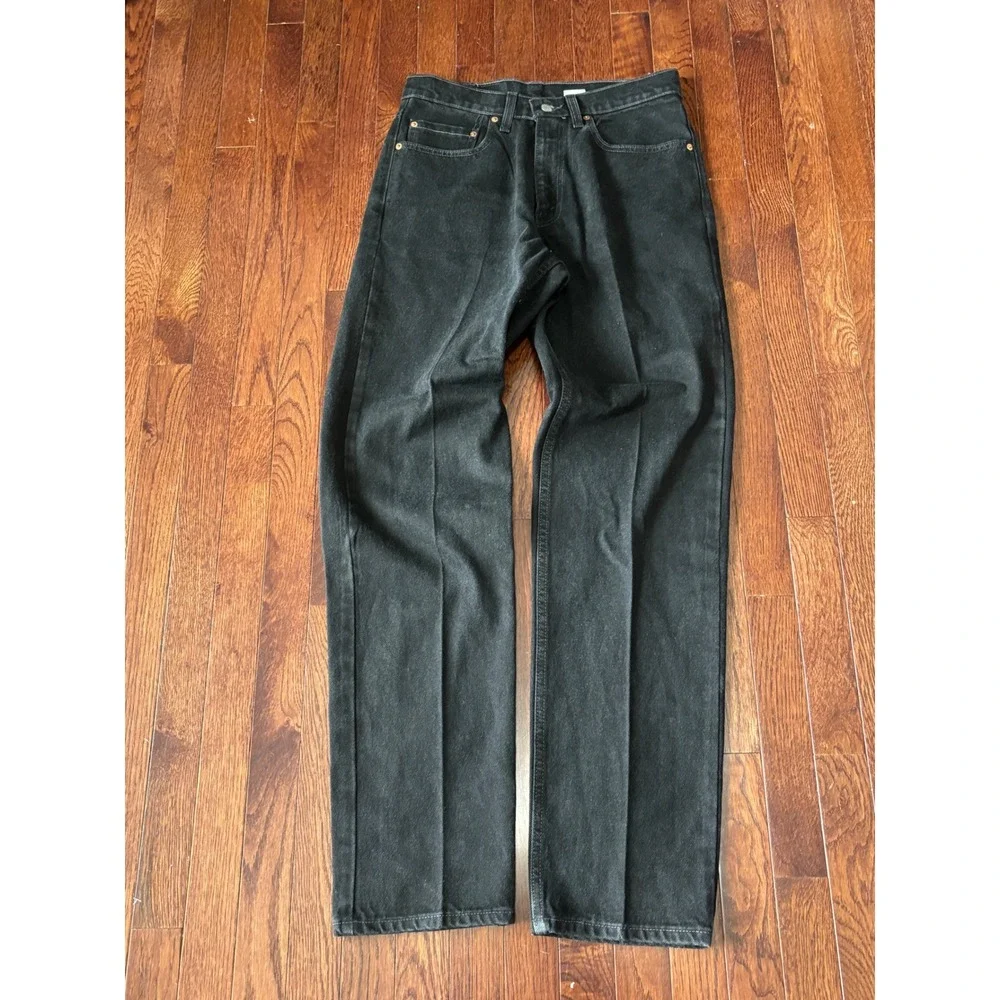 Vintage Levis 550 Relaxed Fit Black Jeans Made in USA 1998 32x34 Mens Denim
